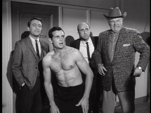 Alan Hale Jr (right) in the My Favorite Martian episode The Disastro-nauts