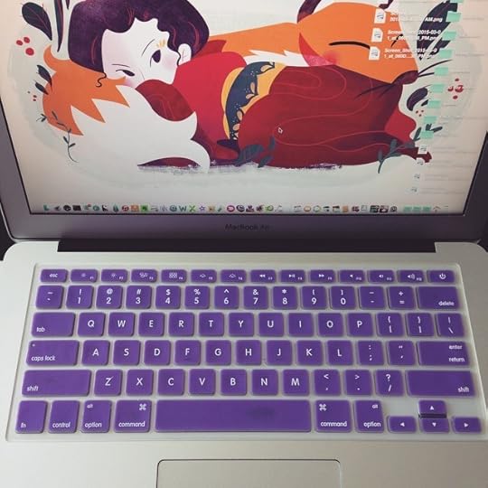 Got a keyboard cover for my computer. Been meaning to do it! Purple was a good choice. #dailyphoto #ig2015 #365days