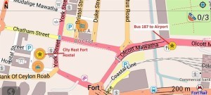 why you should travel to Sri Lanka - map to airport bus