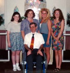Young Megan with her family.