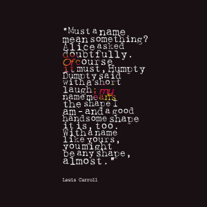 Carroll name quote