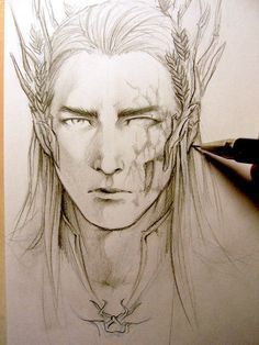 The Hobbit - Thranduil WIP by Lehanan.deviantart.com on @deviantART