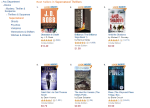 Sales Rankings Amazon US. #5 in Supernatural Suspense