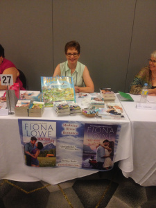 The book signing. I just LOVE my banner and my cool Big Sky Country shopping bags!