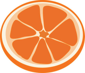 Clipart Illustration of an Orange Slice