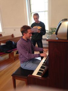 Courtney working with Will on 