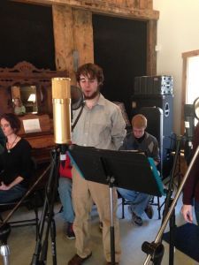 My oldest son Colin in the recording studio.