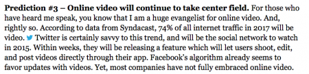 Forbes Prediction About Video