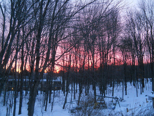 red sky in the morning