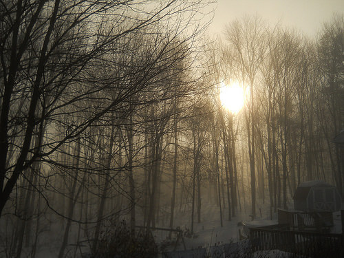 misty sun