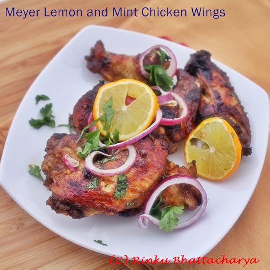 Chicken Wings with Mint and Meyer Lemon