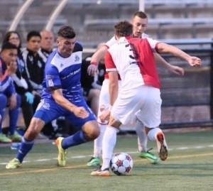 Frank Jonke in action for FCE against the Ottawa Fury. PHOTO: TONY LEWIS/FC EDMONTON