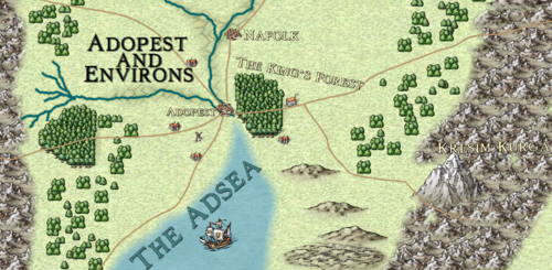 Map of Adro by Paul Weimer