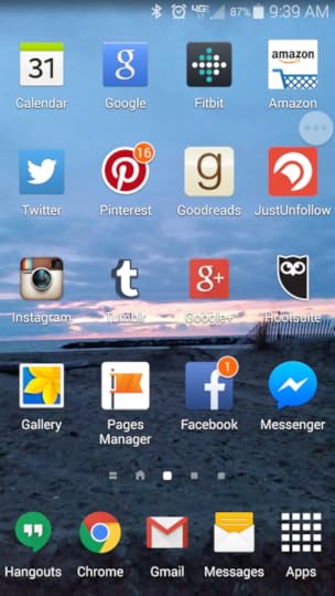 Actual screenshot of Mel's phone on the social media app page. (Samsung Galaxy S5)