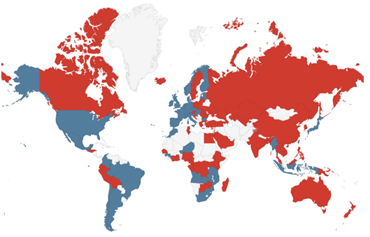 41% of governments provided information for our Action Platforms. Some key players remained silent. 