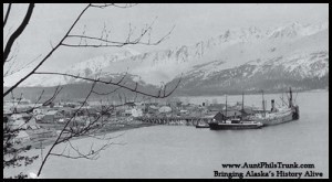 Seward’s deepwater port in Resurrection Bay, seen here around 1908, made it an ideal spot for a railroad terminus.