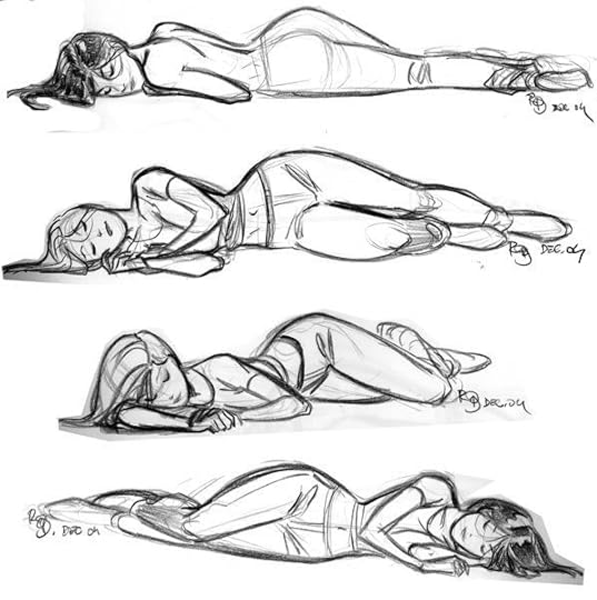 This should be a helpful reference: Sleeping Figures in Different Positions.