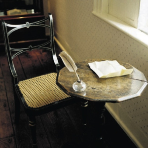 Jane Austen's humble yet famous writing table. I WILL see it someday ...