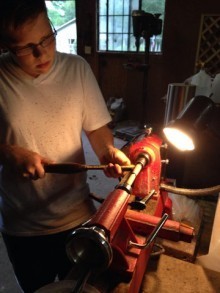 Jake Guy Wood Turning on the Lathe