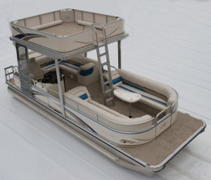pontoon with an upper deck