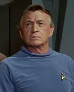 Paul Fix as Dr. Mark Piper in the original Star Trek pilot.