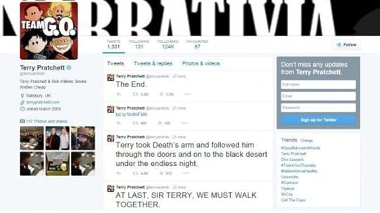 Terry Pratchett's tweet