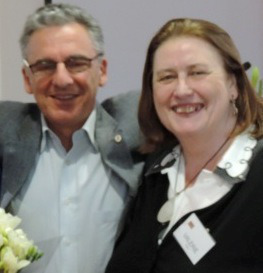 Valerie with Executive Director of the ASA, Angelo Loukakis, after the presentation