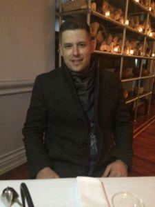 Out for his birthday dinner (aka - his payment in full for this Dark Matter gig).