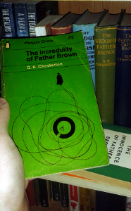 The Incredulity of Father Brown by G. K. Chesterton; Penguin Paperback 1069; 1963 edition; Cover by Romek Marber