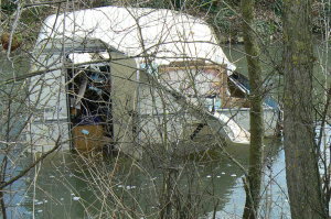 Caravane dans la Smagne (Sud-Vendée) le lendemain de Xinthia.