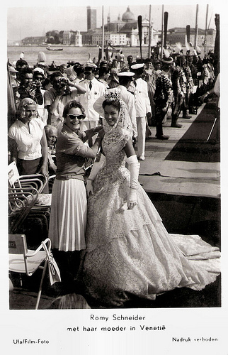 Romy Schneider and Magda Schneider in Venice