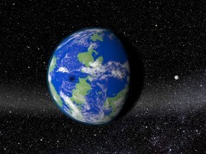 Figure 2: Trarsa, showing the eclipse shadow of the nearest moon.