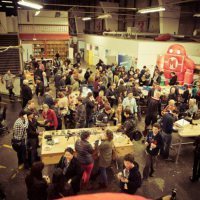 The Make Lab, full of makers at our recent wearables get together.