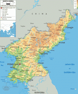North-Korea-physical-map