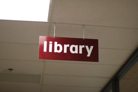 library sign