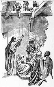 Jesus heals a paralyzed man Luke 5:18-26