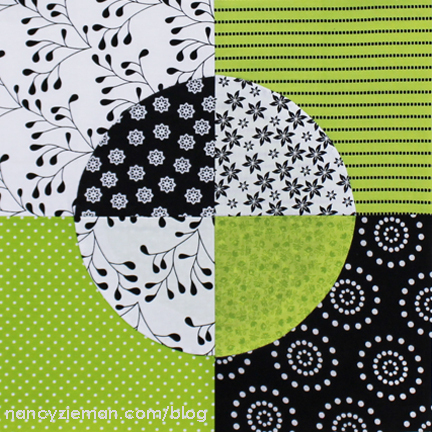 Nancy Zieman | March 2015 Block of the Month | Scrappy Quarter Circle