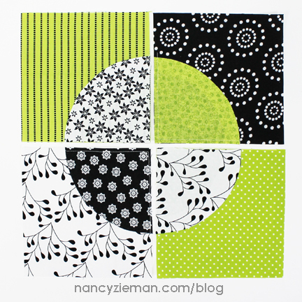 Nancy Zieman | March 2015 Block of the Month | Scrappy Quarter Circle