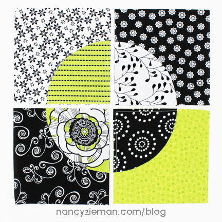 Nancy Zieman | March 2015 Block of the Month | Scrappy Quarter Circle