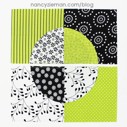Nancy Zieman | March 2015 Block of the Month | Scrappy Quarter Circle