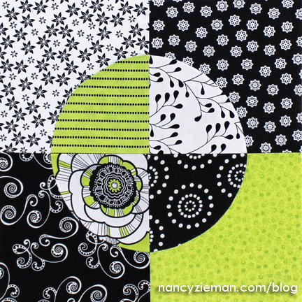 Nancy Zieman | March 2015 Block of the Month | Scrappy Quarter Circle