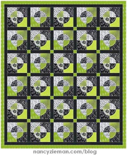 Nancy Zieman | March 2015 Block of the Month | Scrappy Quarter Circle