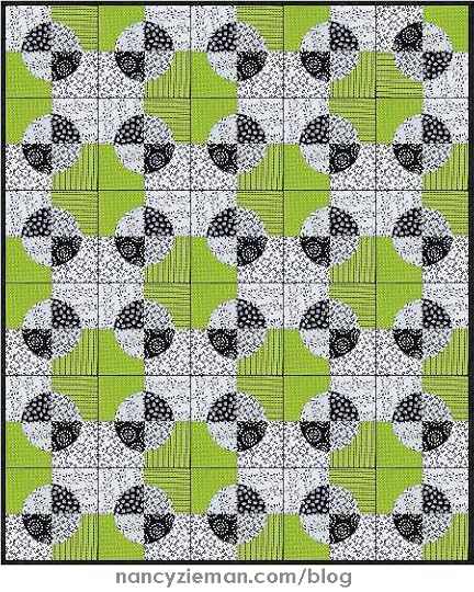 Nancy Zieman | March 2015 Block of the Month | Scrappy Quarter Circle