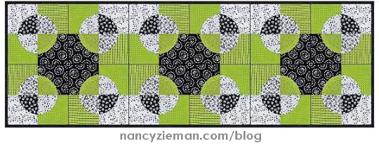Nancy Zieman | March 2015 Block of the Month | Scrappy Quarter Circle