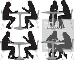 woman at table
