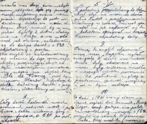 Toni Paszkiewicz's diary describing the beginning of his journey to the United Kingdom