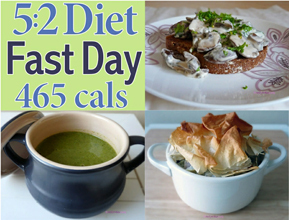 Typical 5:2 Diet Menu Breakfast, Lunch & Dinner 465 cals