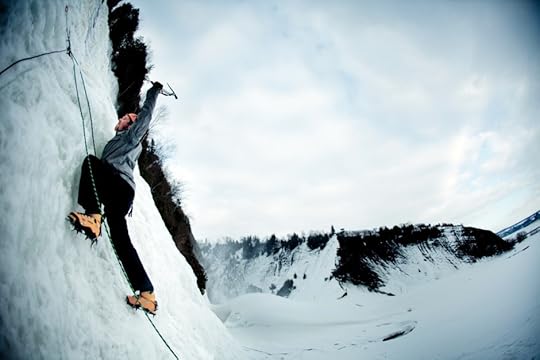 Ice climbing in Quebec