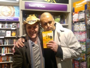 Me and Sarwat Chadda - superb author and utter gent. Although you might not know it from the picture...