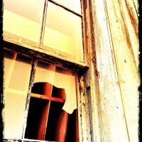broke window cornered